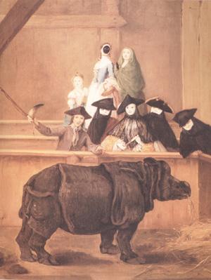 Pietro Longhi Exhibition of a Rhinoceros at Venice (nn03)